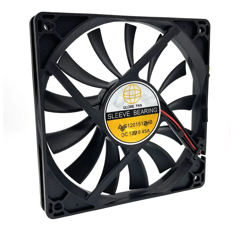 Кулер S1201512HB для ПК, тонкий вентилятор охлаждения компьютера 120 мм 15 мм, 120x120x15 мм, подшипник 12 В постоянного тока, а, высокоскоростной кулер CFM