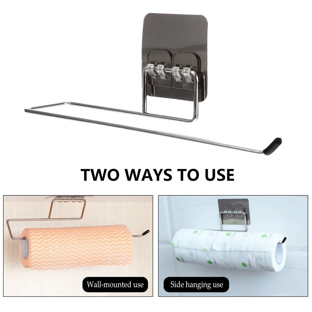 

1 Set 4Pcs Stainless Steel Tissue Racks Drilling Towel Racks (Steel Color)