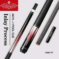 konllen carbon pool cue 13mm carbon fiber shaft 388 joint 4 pieces in 1 handmade solid wood inlay carbon sheet butt billiards