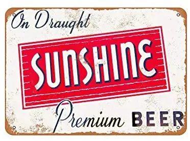 

Rustic Sunshine Beer Vintage Look Metal Sign