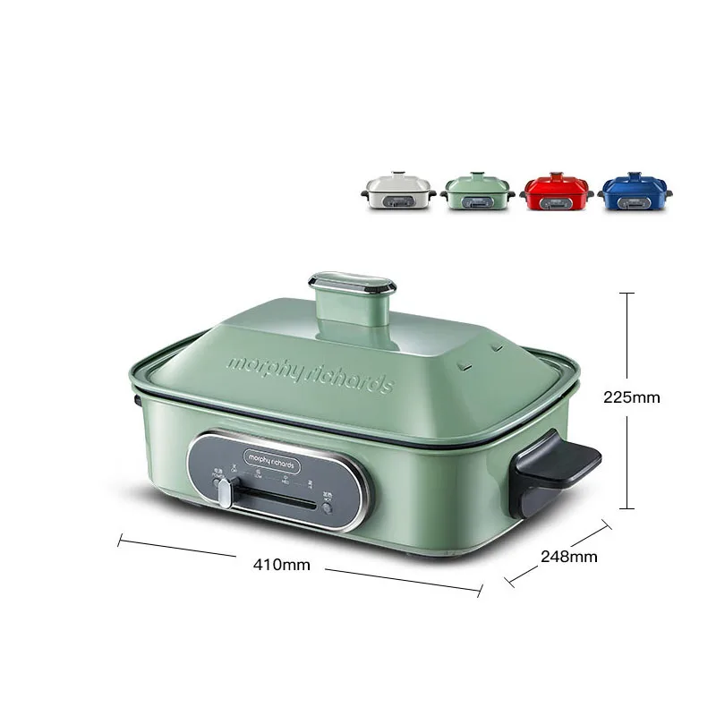 

Electric Hot Pot Multifunctional Cooking Electric Barbecue Meat Net Red One Household Cooking And Frying Cooker Integrated Pot