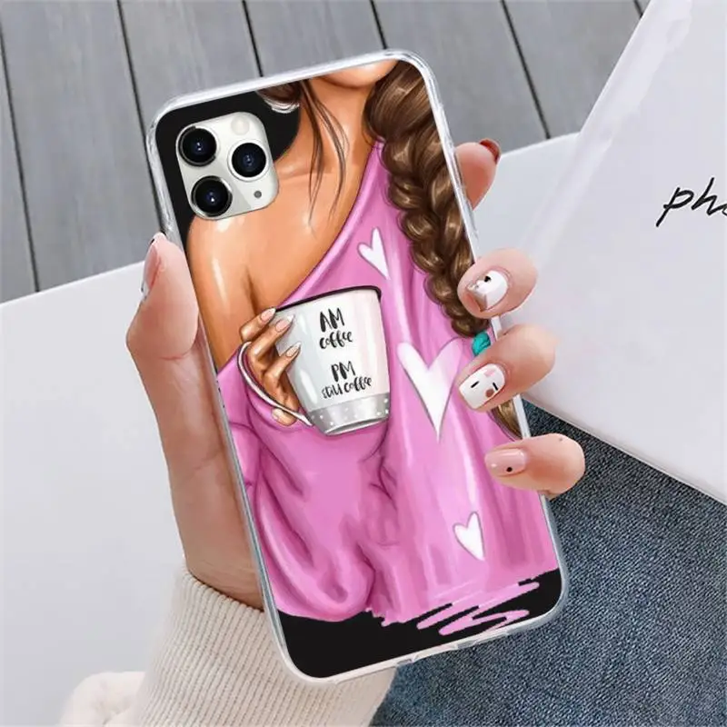 

Fashion High heels Girl Flower Phone Case For iphone 12 5 5s 5c se 6 6s 7 8 plus x xs xr 11 pro max mini