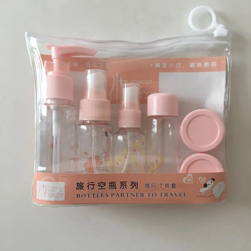 

7pcs/set 40ml Creative Traveling Portable Mini Refillable Spray Travel Bottles Plastic Spray Lotion Sub-bottling Makeup Bottle