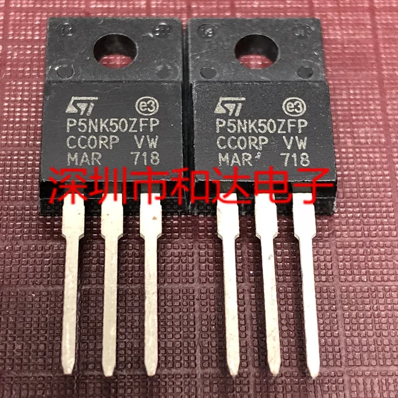 

5pcs P5NK50ZFP TO-220F 500V 5A
