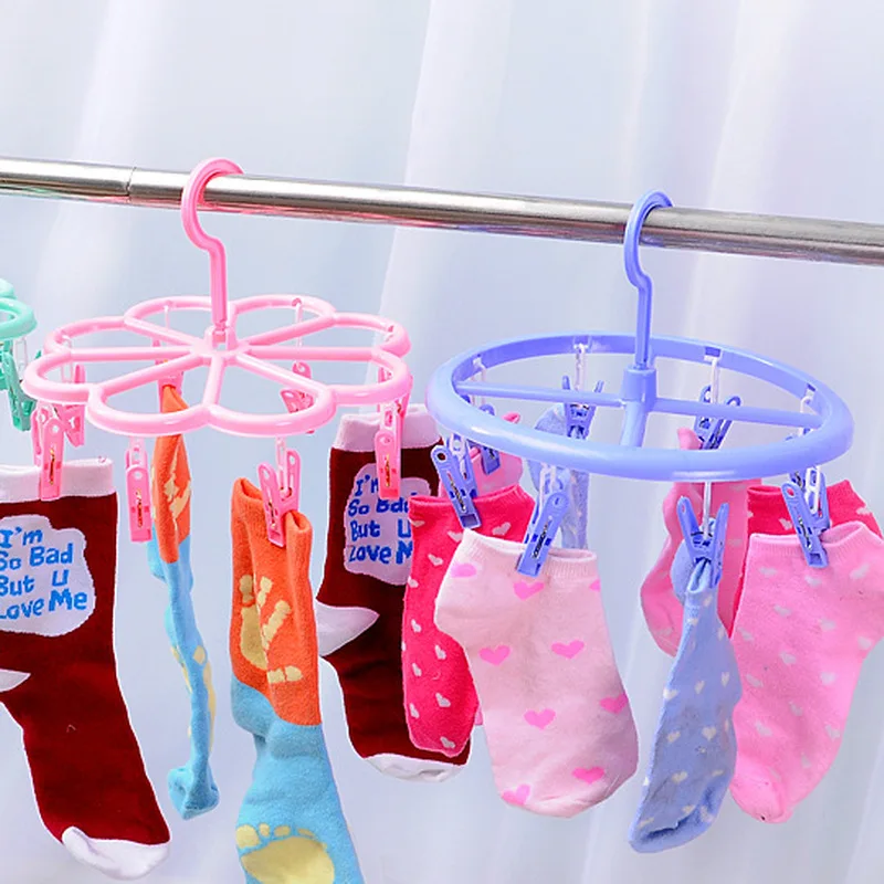 Складная сушилка для белья 1 шт. зажим носков многофункциональная пластиковая