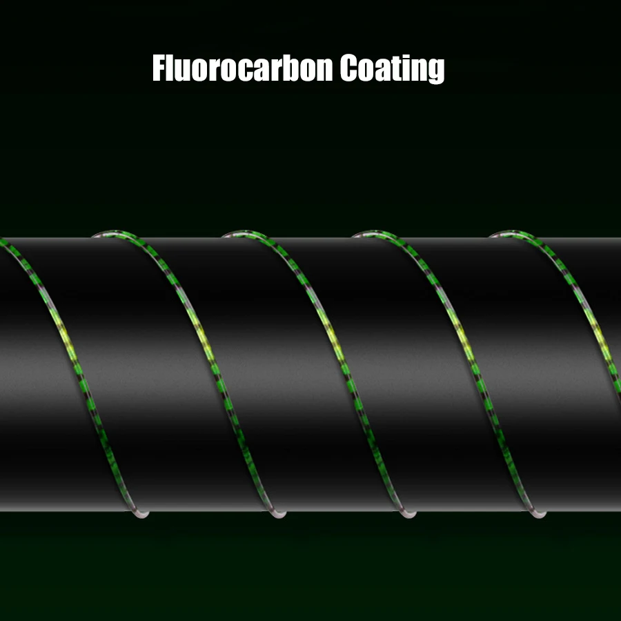 Леска рыболовная камуфляжная невидимая с фторуглеродным покрытием 100 м Карповая