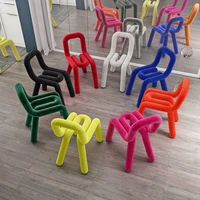 nordic simple dining chairs elbow shaped with backrest chair living room furniture makeup stool restaurant creative dining chair