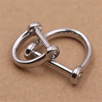 1 x stainless steel d ringshackle clasp buckle keychain ring hook screw pin joint connecter bag strap leathercraft parts