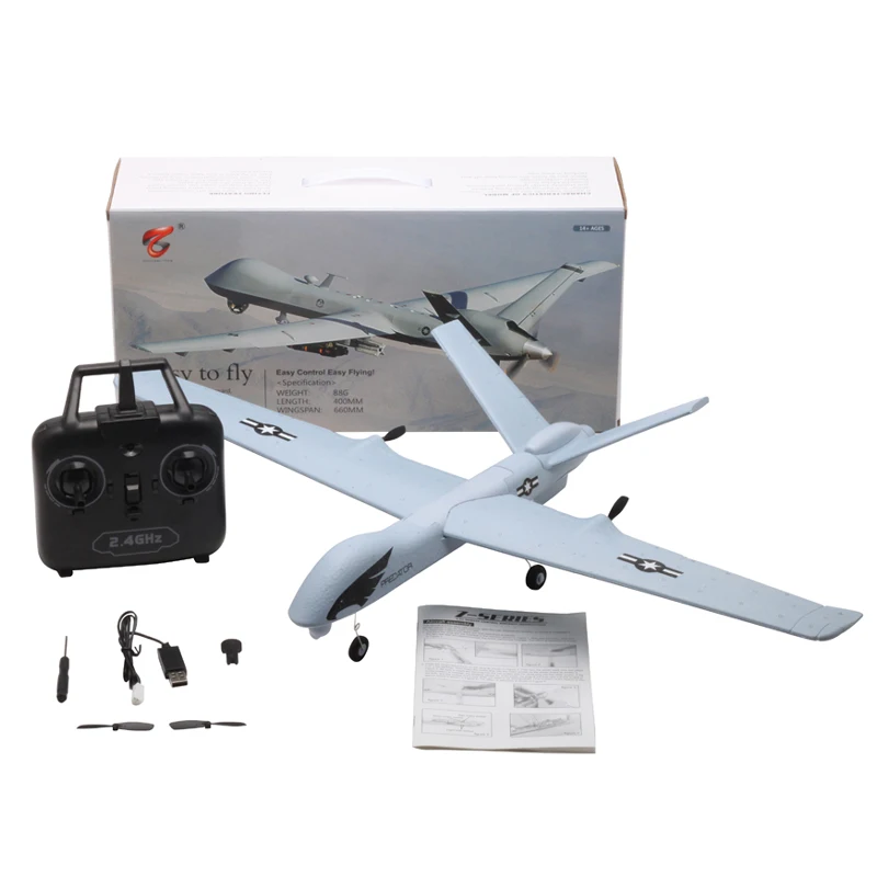 

RC Plane 20 Minutes Flight Time Glider Toy Plane With LED 2.4G Remote Control Hand Throwing Wingspan Kids RC Jet Airplane Foam
