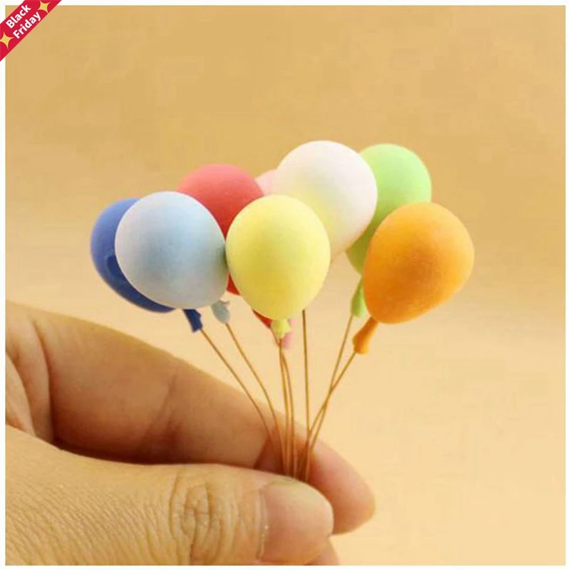 

1/12 Dollhouse Miniature clay ornaments colorful balloons children gift 8 pieces
