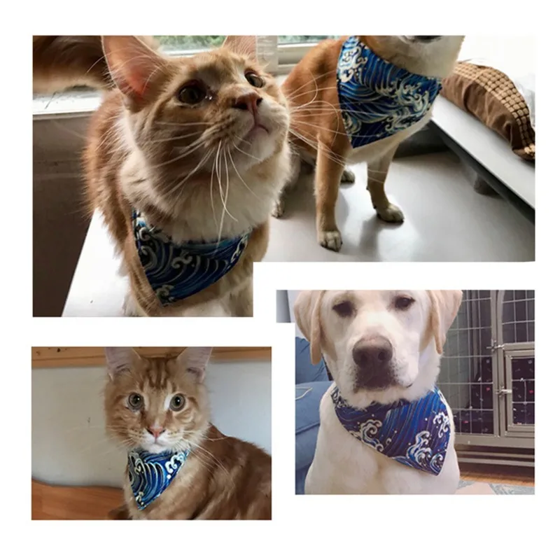 Креативный ошейник для собак шарф Регулируемый классический щенков с принтом