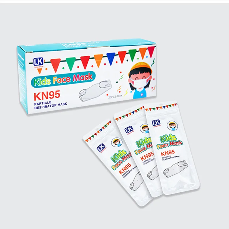 

20/30/50/100pcs Children KN95 Face Masks Meltblown Non-woven Fabric Dustproof Anti-smoke Earloops White Disposable Mouth Mask