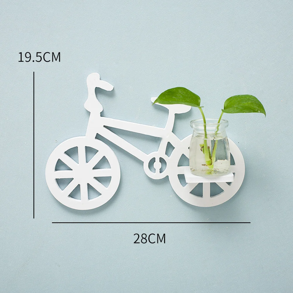 Wall WOOD Shelf with Vases Creative Handcrafted Hanging Planter Flower Container Home Decoration | Дом и сад