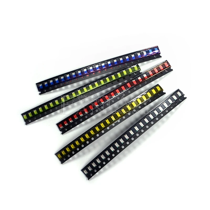 100 шт. 1206 SMD светодиодный светильник посылка красный белый зеленый синий желтый в