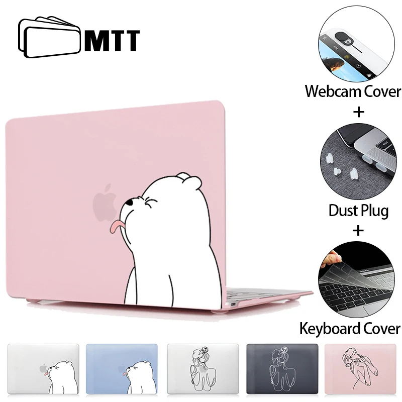 

MTT Laptop Case For Macbook Pro 13 14 15 16 M1 Touch Bar ID 2020 2022 Cover For Macbook Air 13.6 M2 Chip A2337 A2681 A2442 A2338