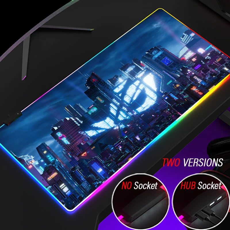

Игровой коврик для мыши Asus с RGB-подсветкой, 4 порта USB