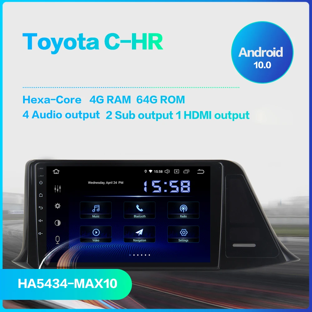 9 &quotIPS Android 10 автомобильное радио GPS для Toyota C HR CHR мультимедиа 2016 2017 2018 Авто Стерео