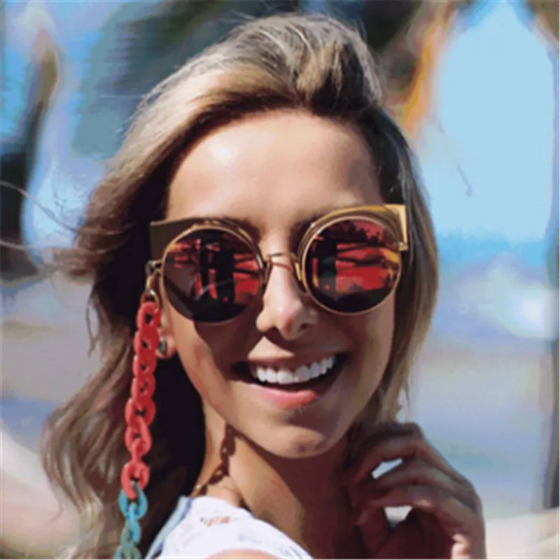 Модная акриловая яркая цепочка для очков чтения женщин шнуры бисерный шнурок