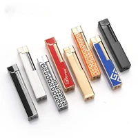 ladies side sliding open flame lighter high end long strip ladies boutique inflatable lighter smoke accessories gadget for women