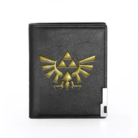 high quality classic the legend of zeldatheme printing pu leather wallet men bifold credit card holder short purse male