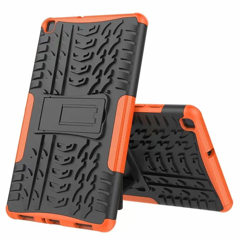 orange Чехол для планшета samsung Tab A 8,0 дюймов T290 T295 T297 задняя крышка 2 в 1 силиконовый мягкий жесткий чехол с подставкой - Цвет: orange