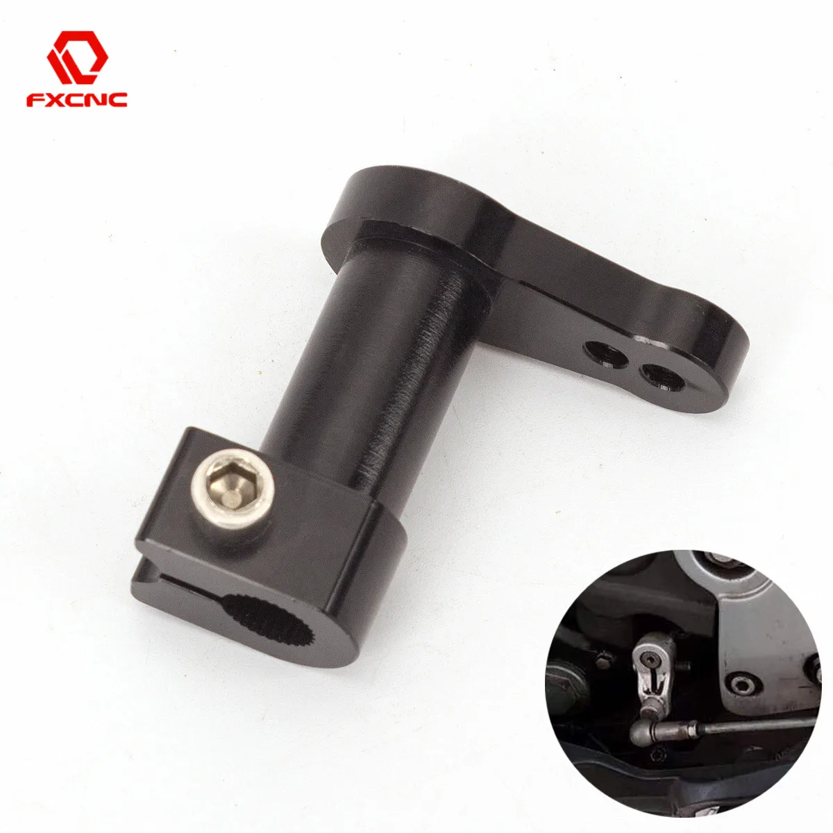 Фото FXCNC Black 10mm Adjustable Aluminum Motorcycle Foot Rearset Gear Shift Shifter Arm Rod For Triumph 675r 2006-2014 2013 2012 №1