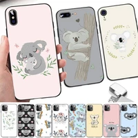 cute cartoon watercolor painting animal koala phone case for iphone 11 12 13 mini pro xs max 8 7 6 6s plus x 5s se 2020 xr case
