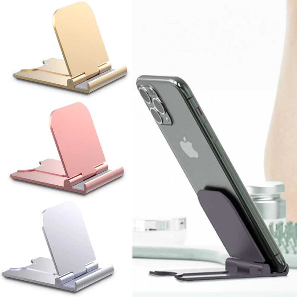 foldable phone metal stand tablet holder phone stand holder non slip universal desk holder seat for iphone xiaomi huawei samsung free global shipping