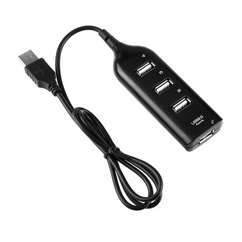 USB 2.0 HUB Black Удлинитель USB док-станция USB 2,0 4 Порты и разъёмы высокое Скорость USB разветвитель для ноутбука MacBook Аксессуары несколько хаб Мульти USB Порты и разъёмы HUB адаптер - Цвет: USB 2.0 HUB Black