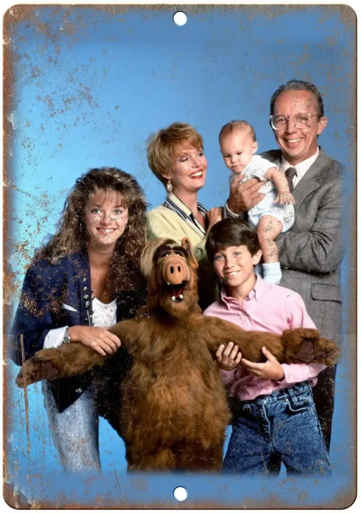

ALF TV Show Vintage TV Ad 12" x 9" Retro Look Metal Sign I41