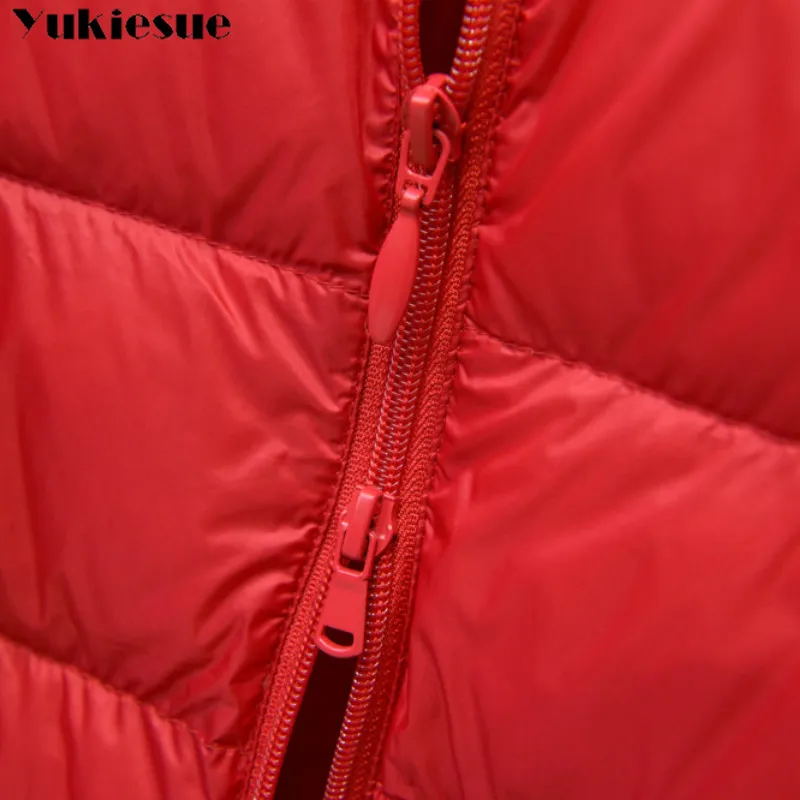 Пуховая парка новинка 2019 брендовая теплая зимняя куртка Женская длинная на белом