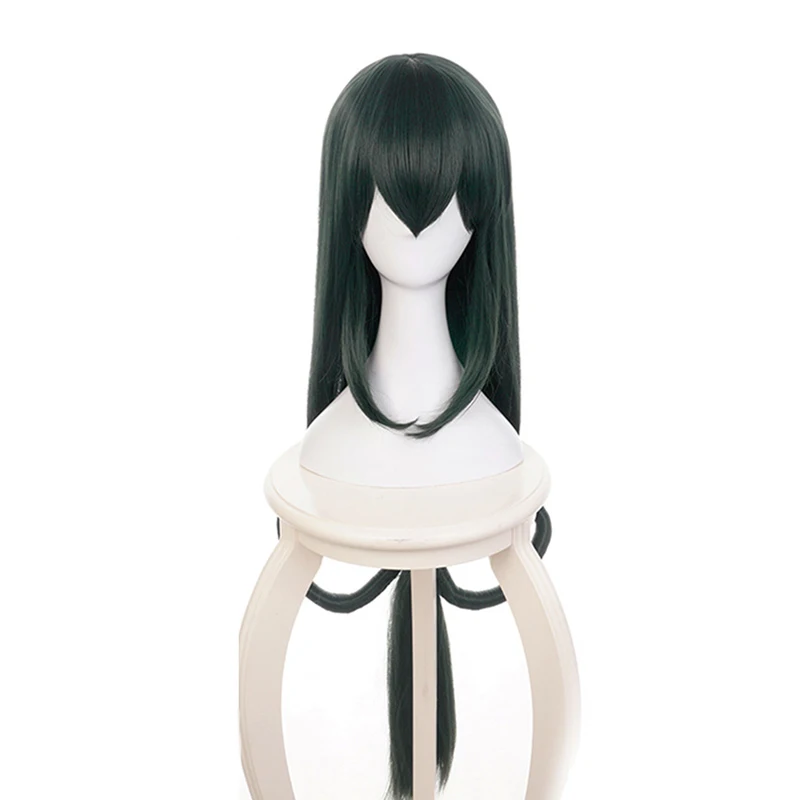 

Boku no Hero Academia Tsuyu Asui Dark Green Long Wig Cosplay Costume My Hero Academia Synthetic Hair Women Party Wigs