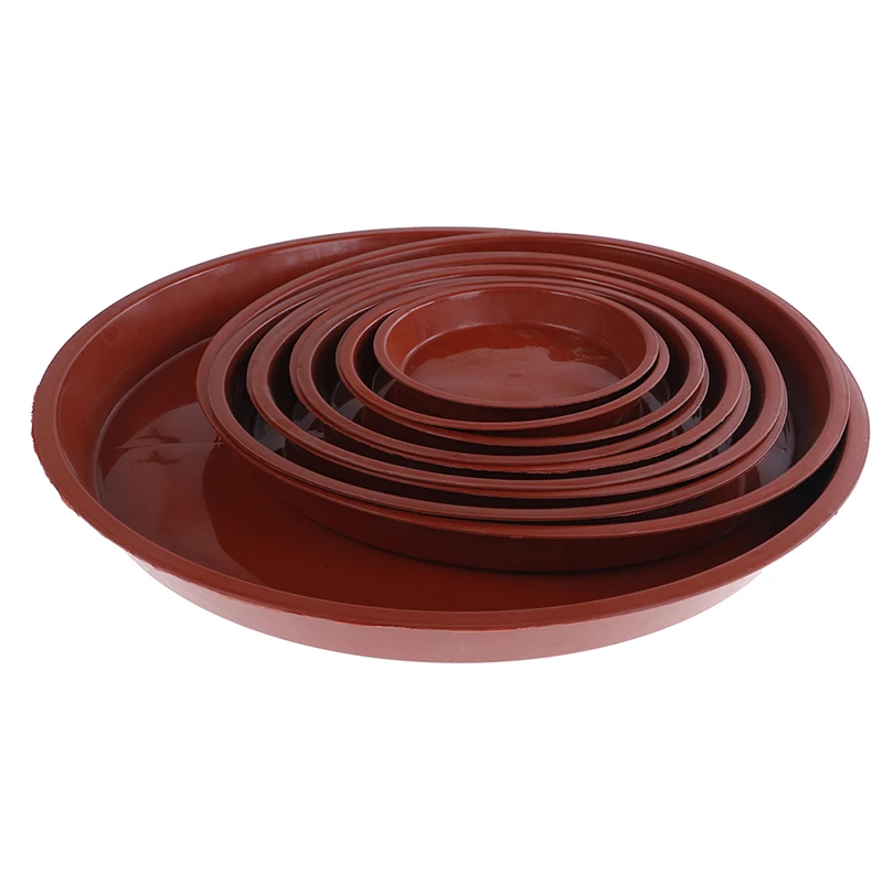 

9Sizes Round Shape Plastic Solid Color Garden Pot Saucer Plant Pot Drip Tray Planter Pallet Flower Pot Tray Garden Pot Case 1PCS