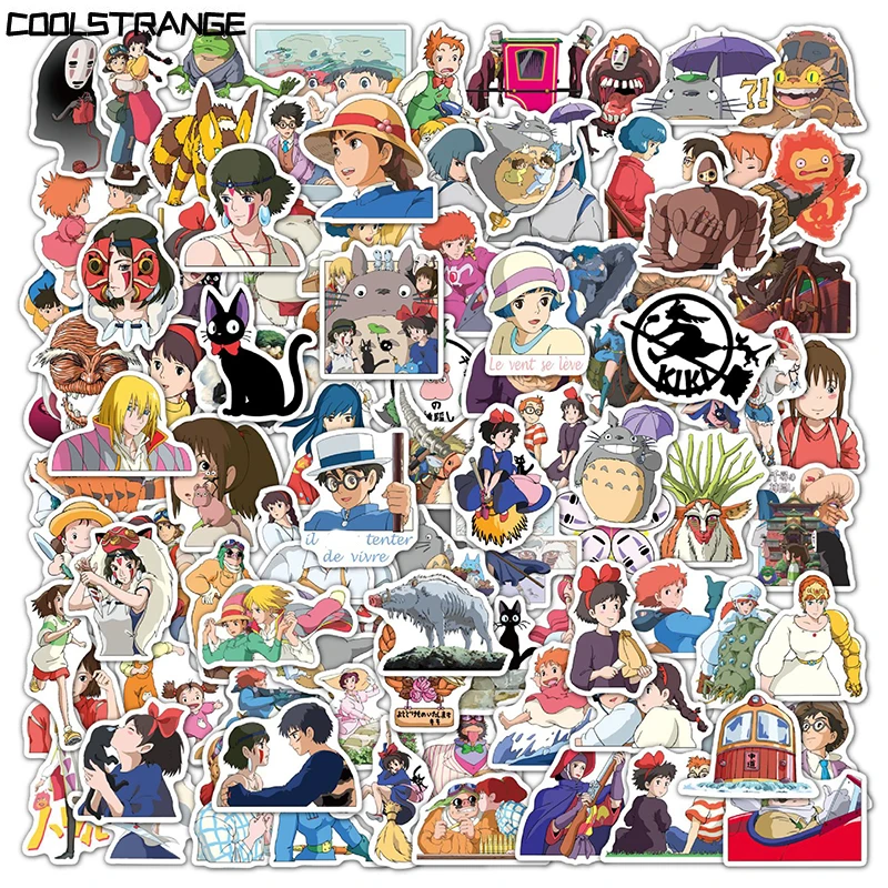 10 Вт 30 50 шт Хаяо миядзяки Серии наклейки Принцесса Мононоке для катания на