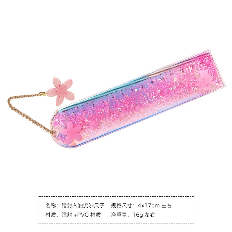

Kawaii Avocado Cat Bookmarks Multifunction 15 cm Ruler Pendant Glitter Book Mark for Kids Gift School Office Supplies Stationery