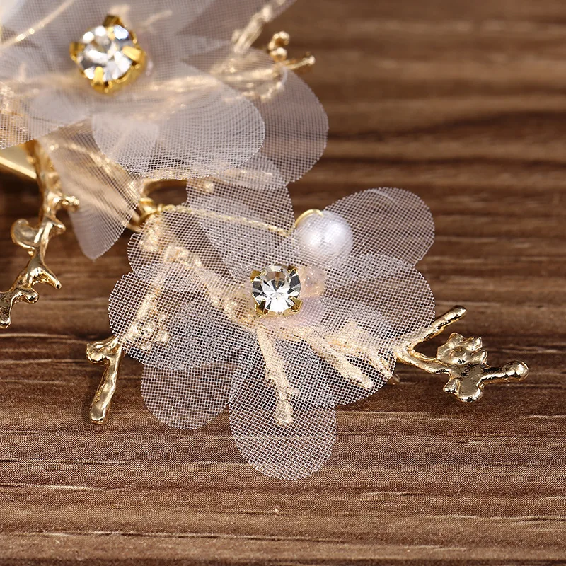 

2021 New Hairgrips Crystal Hair Jewelry Wedding Hair Accessories Flower Barrettes Bride Accessories