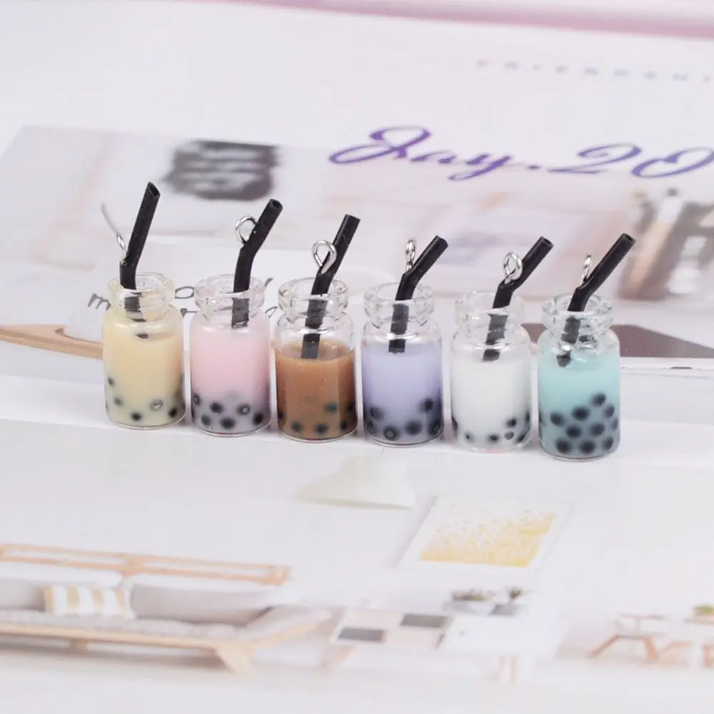

10pcs Simulated Milk Tea Jewelry Findings Creative Three-dimensional DIY Handmade Earrings Necklace Accessories