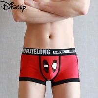 disney mens cotton breathable boxer briefs low waist marvel deadpool eyes print fashion student sports youth boxer shorts