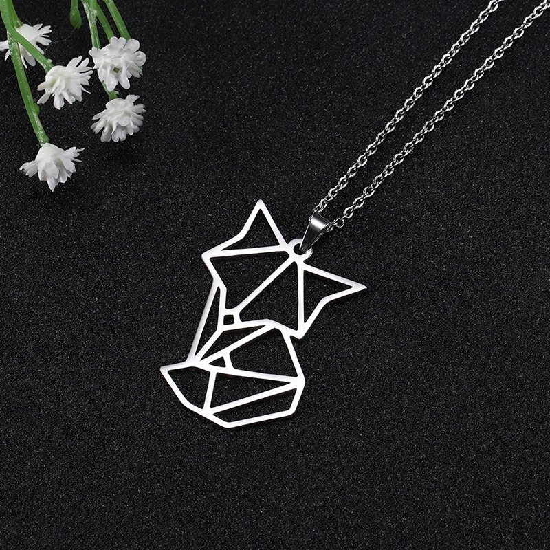 Myshape 316L ювелирные изделия из нержавеющей стали кролик Тигр Леопард волк лиса кошка слеза Единорог из нержавеющей стали наземное животное ожерелье