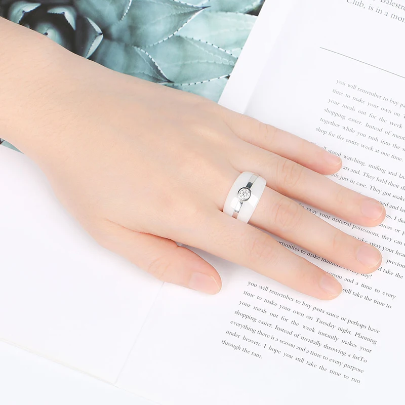 Керамические кольца шириной 13 мм круглые стразы круглый модный ювелирный