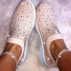 Модные кроссовки для бега, женские кроссовки со стразами, женская обувь на платформе