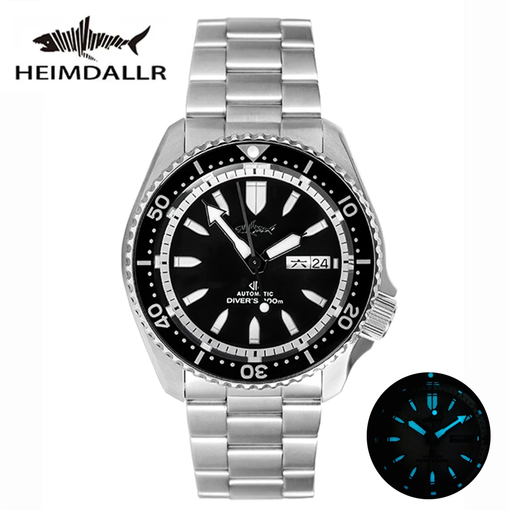 

Винтажные часы HEIMDALLR Sharkey SKX007 для дайвинга, механические мужские часы 200 м, сапфировый светящийся циферблат NH36, автоматическое перемещение, мужские роскошные