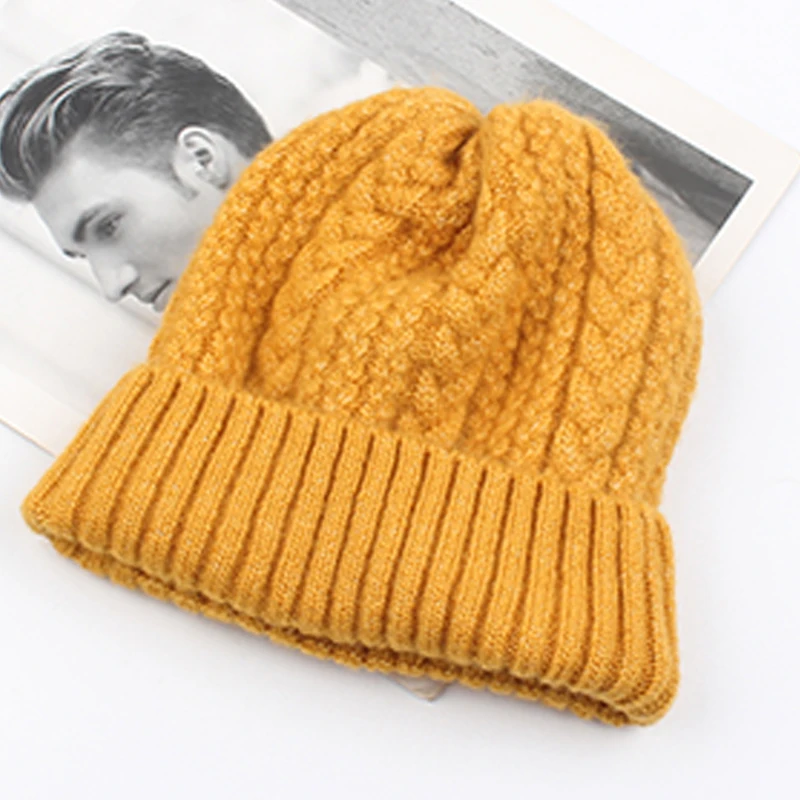 2020 зимние шапки для мужчин и женщин унисекс толстый колпачок твист вязаные без