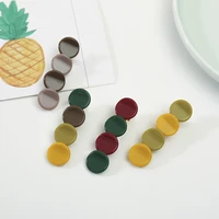 1 pair autumn acrylic invisible hairpins solid color curve disc splice hair accessories woman barrettes for hair