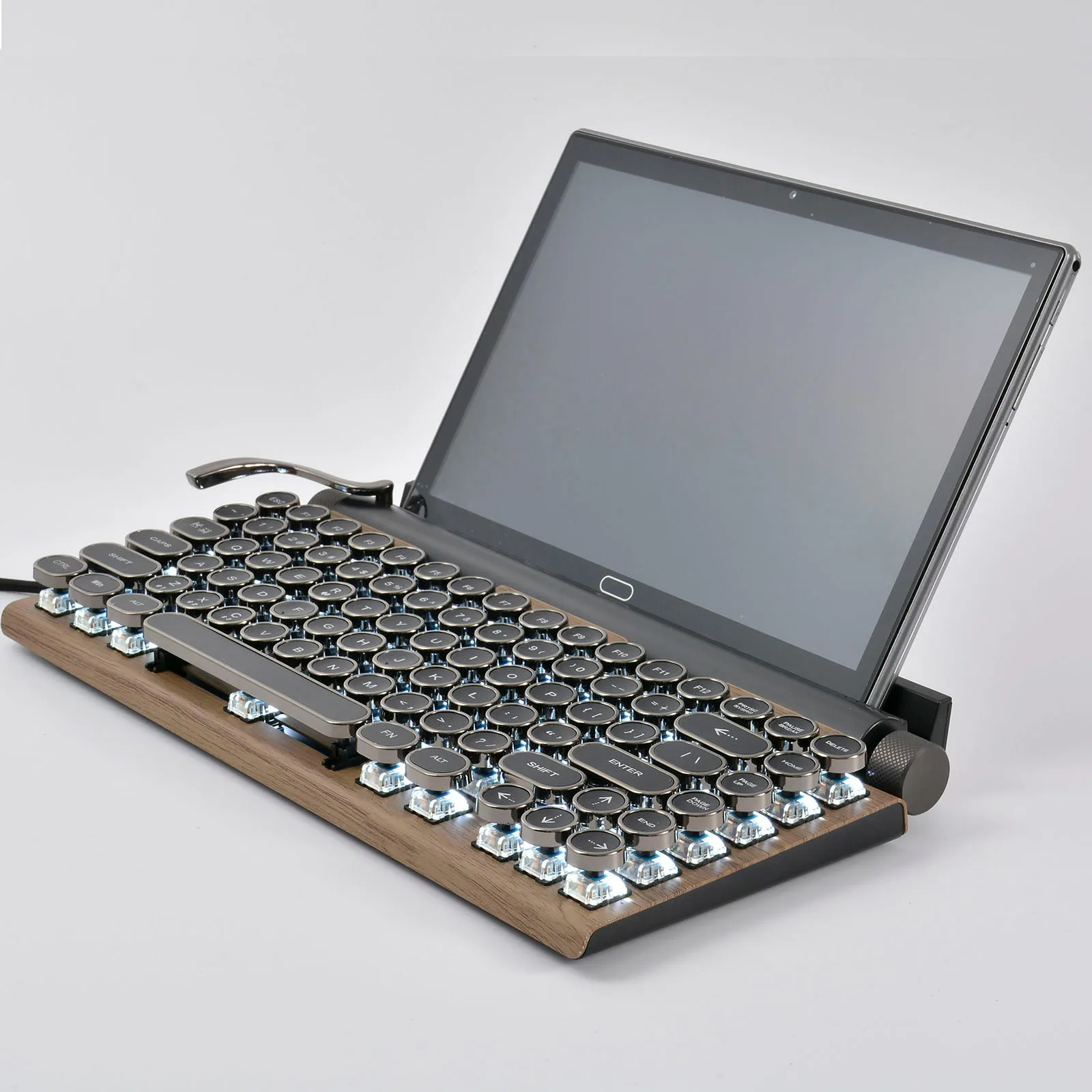 

Dot Retro Typewriter Keyboard Wireless Bluetooth Mechanical Keyboard Portable Office Entertainment Mute Accessories