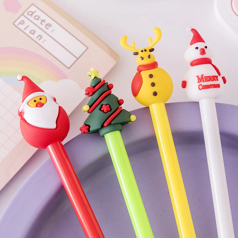 

1/4 Cartoon Gel Pen Student Stationery Cute Gel Pen Christmas Pen Gift Gel Pen Cute Stationery Pen Creative Black Cartoon Pen