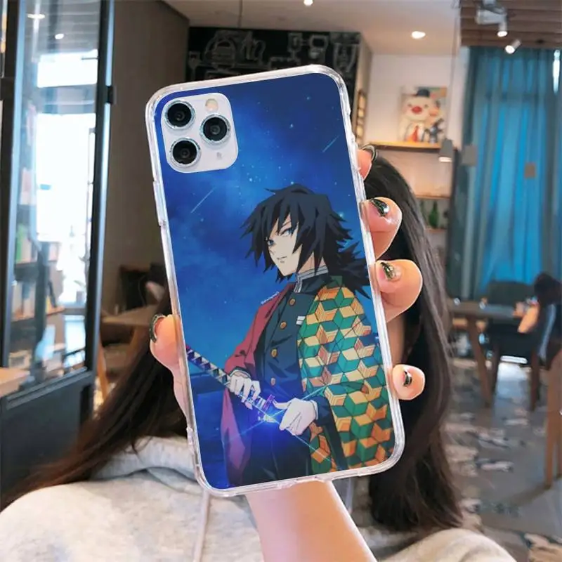 

Kamado Nezuko Phone Case Transparent for iPhone 6 7 8 11 12 s mini pro X XS XR MAX Plus cover funda shell
