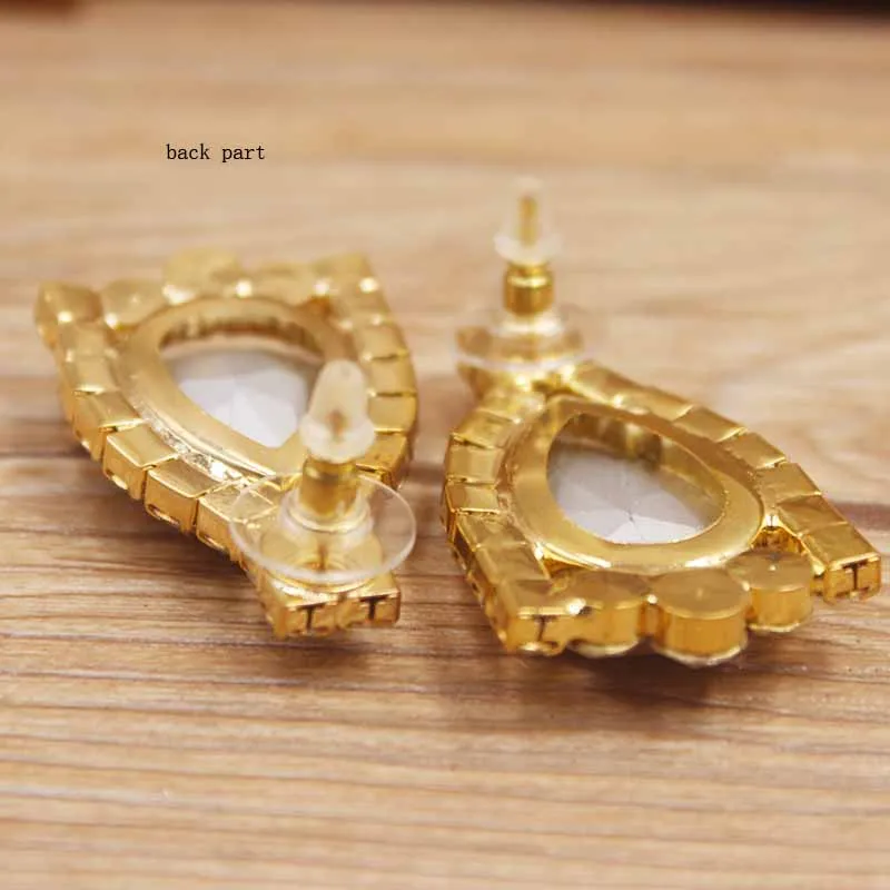 Блестящие Королевский синий горный хрусталь серьги гвоздики красочные