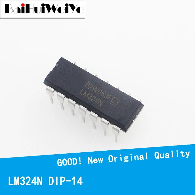 10 шт. LM324N DIP-14 LM324 новый оригинальный чип операционного усилителя IC Quad чип хорошего качества чипсет