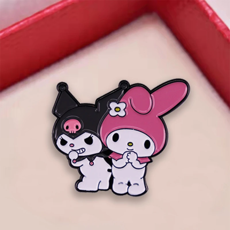 

Cute Melody and Bad Cool Lomi Brooch Animation Fantasy Magic Bunny Inspiration Badge Magic Enamel Pin Clothes Accessories Gift